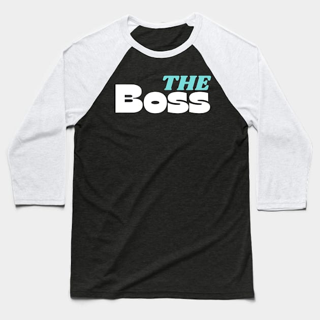 Navy Blue The Boss Couple Baseball T-Shirt by ACH PAINT